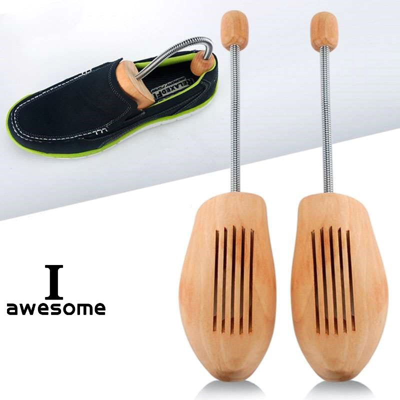 Shoe Tree Cedar - 1 ペア木製シューツリーユニセックス高級春の靴調節可能なサポート靴ストレッチャー形状の歪みのない固定靴