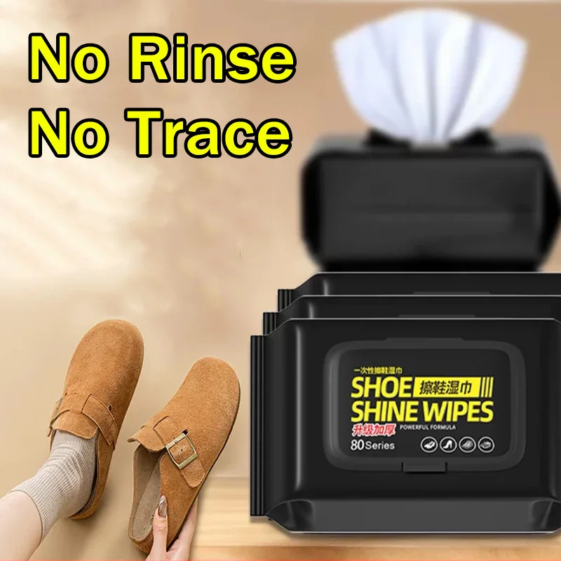 Sneaker Cleaning Kit - 携帯用ノンリンス靴クリーニングワイプ使い捨て強力スニーカー汚れ除去クイックウェットクロス（白い靴用）