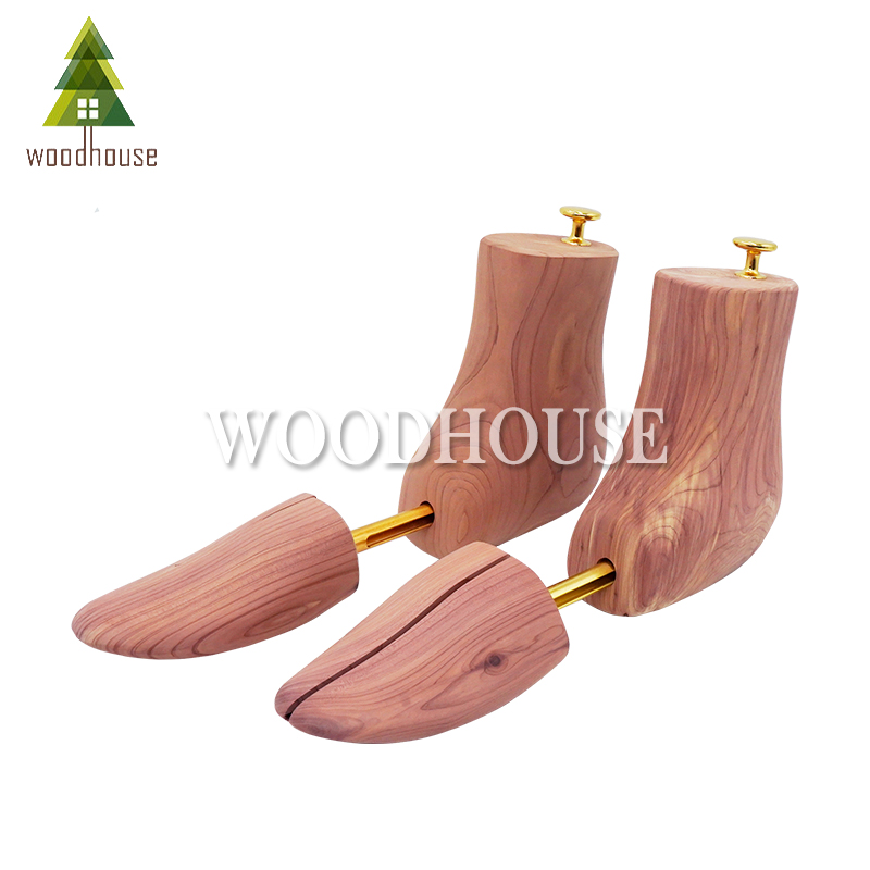 シングルチューブ調節可能な赤い杉のブーツストレッチャー、木製 - Shoe Tree Cedar のレビューと価格