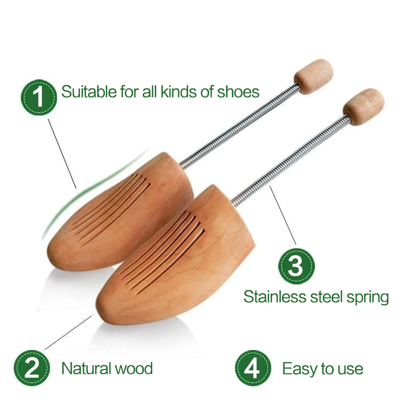 1 ペア木製シューツリーユニセックス高級春の靴調節可能なサポ - Shoe Tree Cedar のレビューと価格