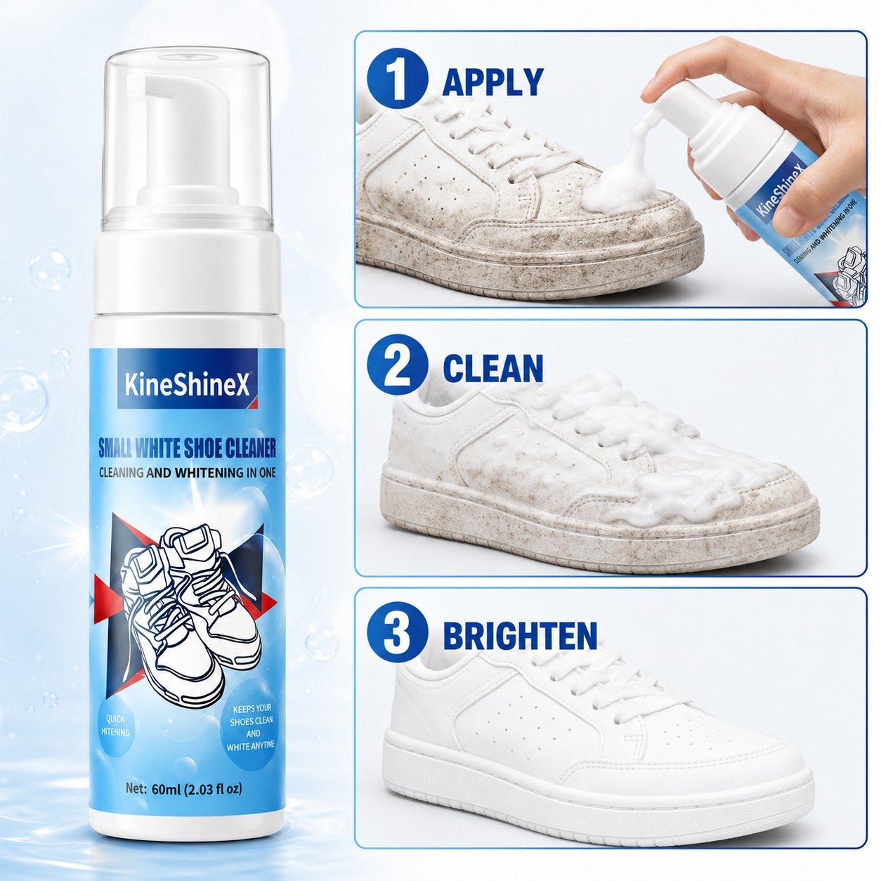 ギヘン靴クリーナーキット、水を使わない泡状靴クリーナー、靴ブ - Sneaker Cleaning Kit のレビューと価格